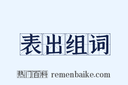 表出组词是什么意思的图片